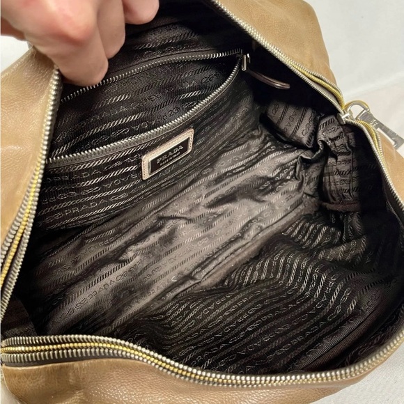 Prada Brown Leather Bag with Gold Hardware - Picture 5 of 8